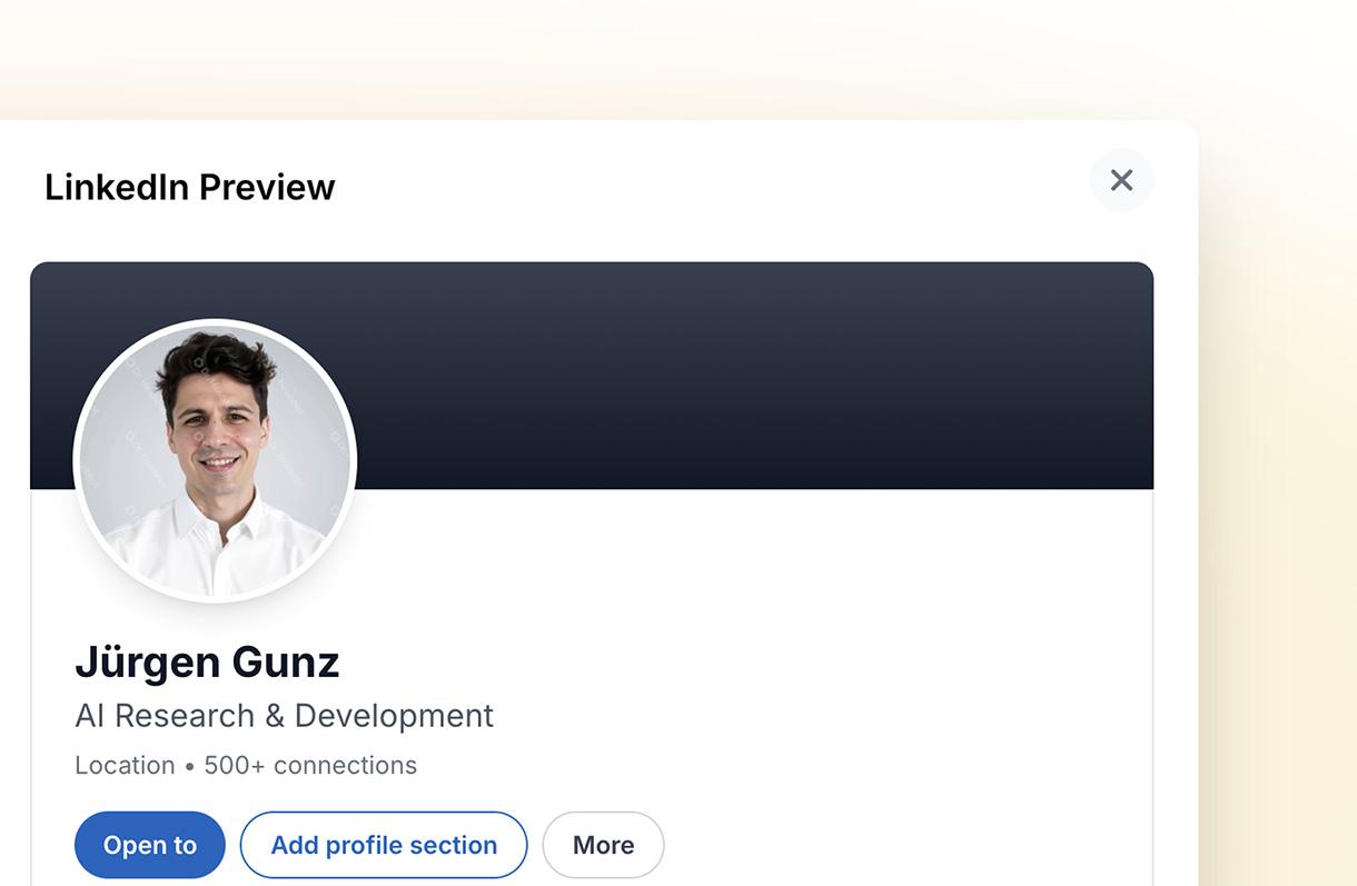 LinkedIn Profile Preview